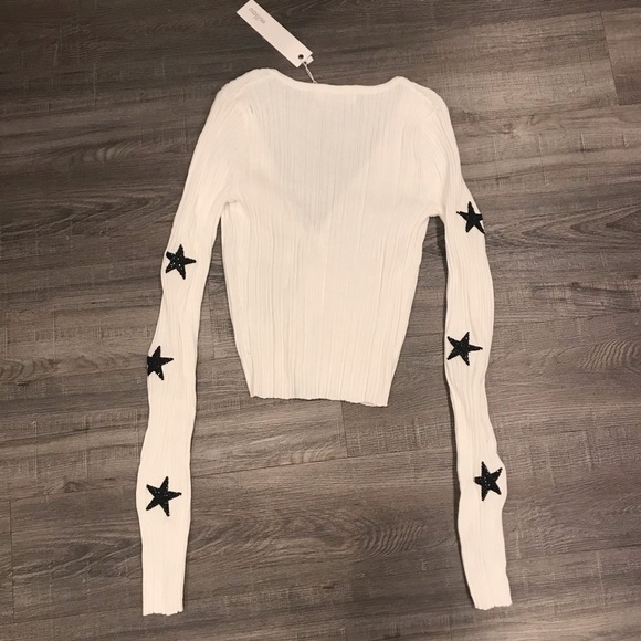 LF star patch fine gauge crop cardigan sweater - Picture 8 of 8